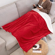 Deconfortabile Plaid di Piuma, Diccia Coperta, 150 x 200 cm, Rosso
