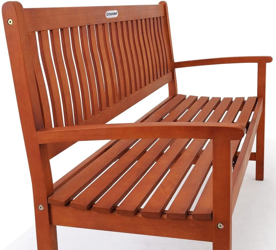 Deuba Panchina da Giardino 3 Posti Legno di Eucalipto Certificato FSC® Panca Interno Esterno