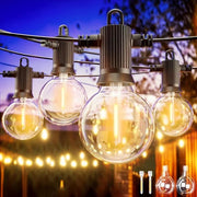 Lanterna LED a LED a G40, catena di 32 lampioni, IP65, impermeabile all'acqua, 30 metri, con regolazione della luminosità, per esterni e interni, per feste, matrimoni e Natale.