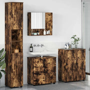 Set di mobili per il bagno Montaggio a parete 4 pcs Rovere fumé 3393008