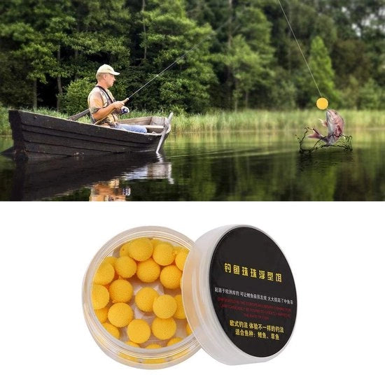 Aas Pop-up Boilies 30 Unità - Aas Zucchero - Grande Potere di Galleggiamento - Ultraleggero - Sapore Fragola/Dolce Sapore Patata - Alta Densità - Aas Galleggiante