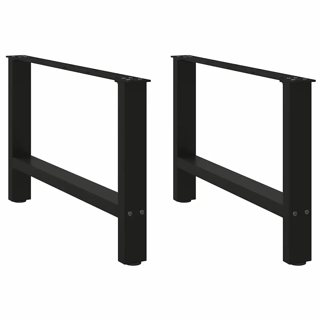 Gambe per Tavolino da CaffÃ¨ Nere 2 pz 70x(42-43) cm Acciaio