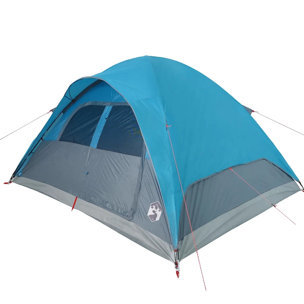 Tenda da Campeggio a Cupola per 4 Persone Blu Impermeabile 94556