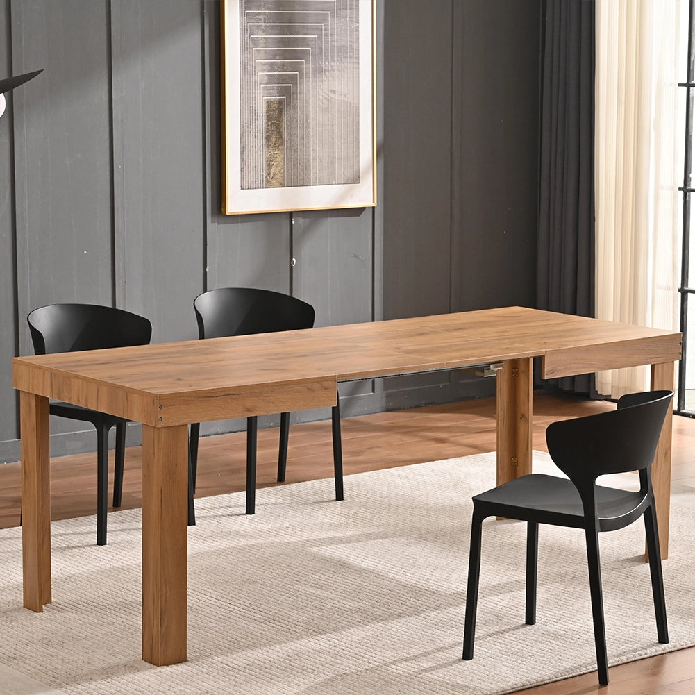 Tavolo da Pranzo Allungabile 120-200x80x76 cm in Legno Quercia
