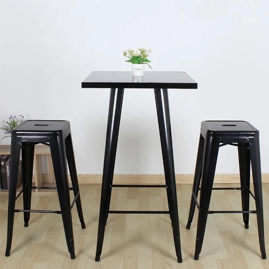 Set di 2 sedie alte da tavolo pieghevoli, adatte per cucine, pub, ristoranti, 76 * 42 * 42 cm, con ruote.