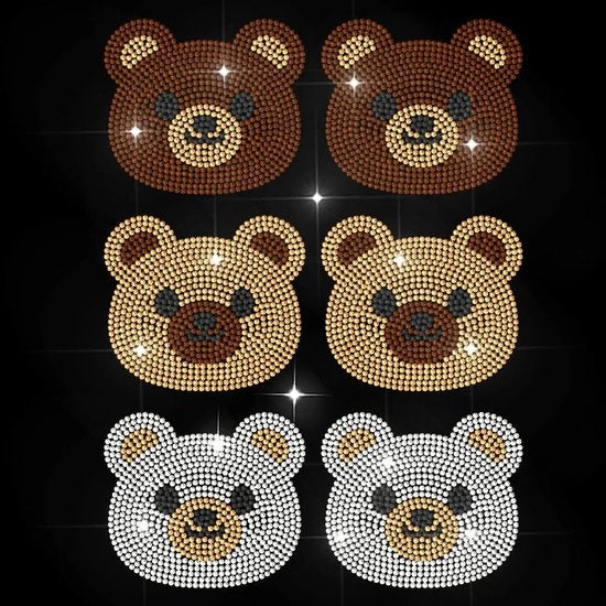 Decorazione per abbigliamento - Teddybeer - Cartoon - Applicazione Hotfix - 29,7 x 21 cm - Disegno lucido - Sticker trasferibile