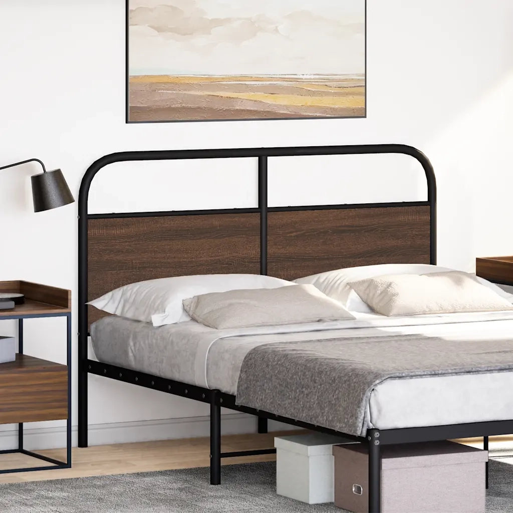 Testiera di Ricambio Rovere Marrone 140 cm in Acciaio e Truciolato 4100340