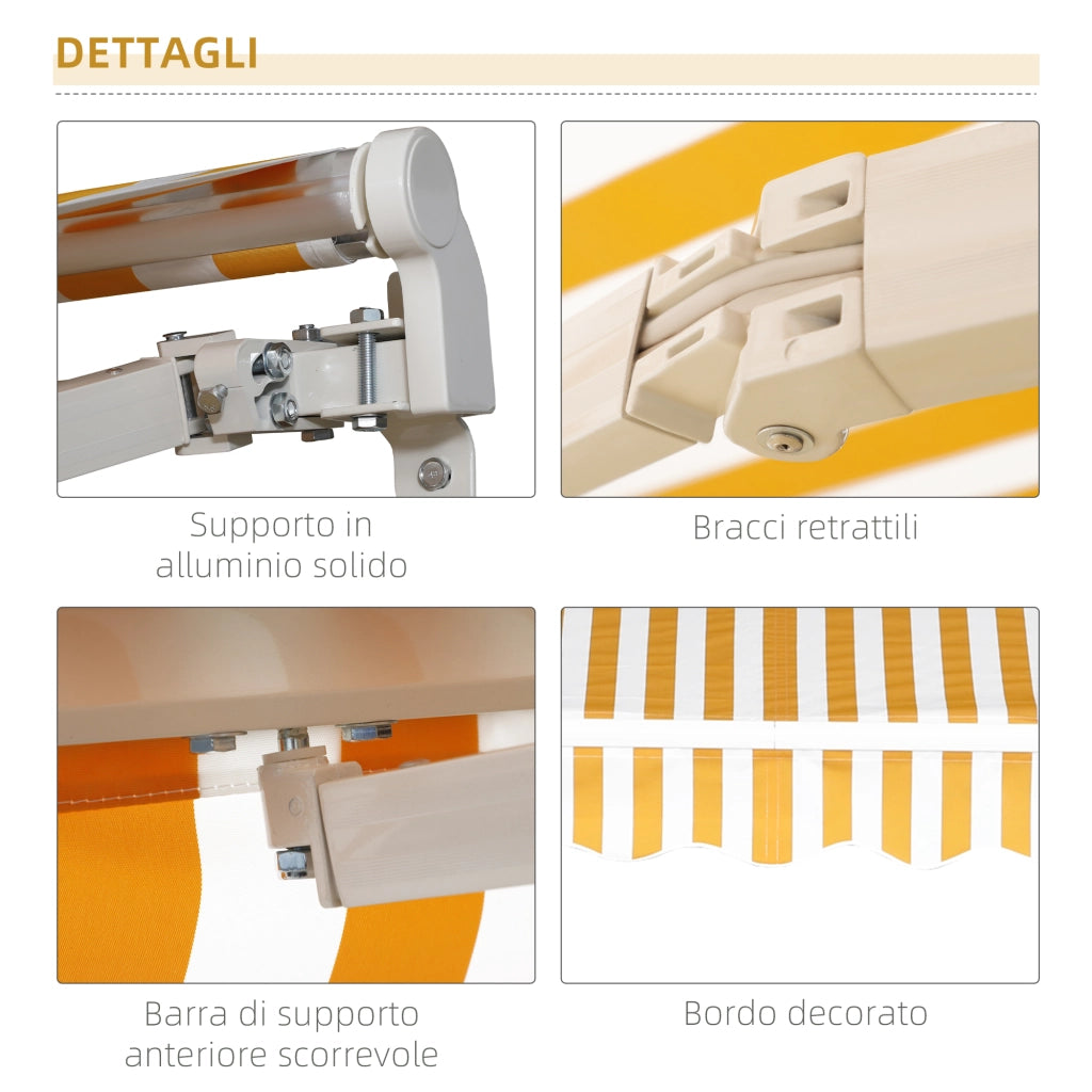 Tenda da esterno r¨¦tractable ¨C zephmum ¨C arancione 295x245 cm