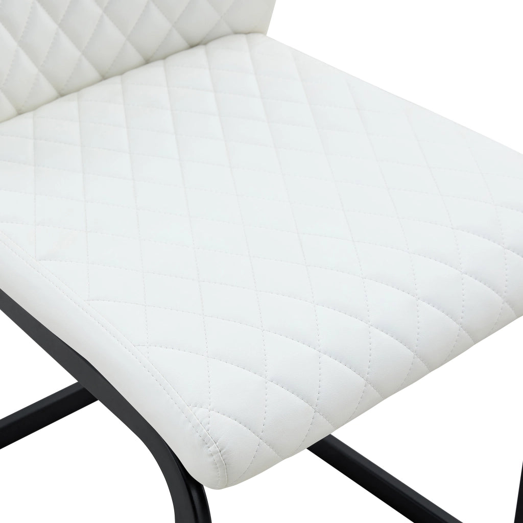 Set tavolo da pranzo e sedie con 1 tavolo rotondo e 4 sedie; 2 ripiani portaoggetti; in MDF metallo e PU bianco nero