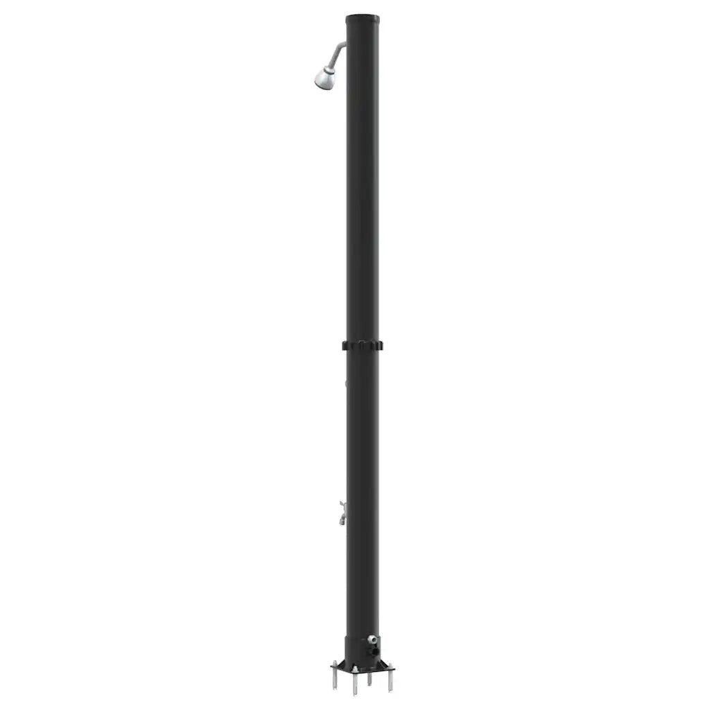 Doccia Solare da Esterno Nero 217 cm PVC e Alluminio CFW4111543