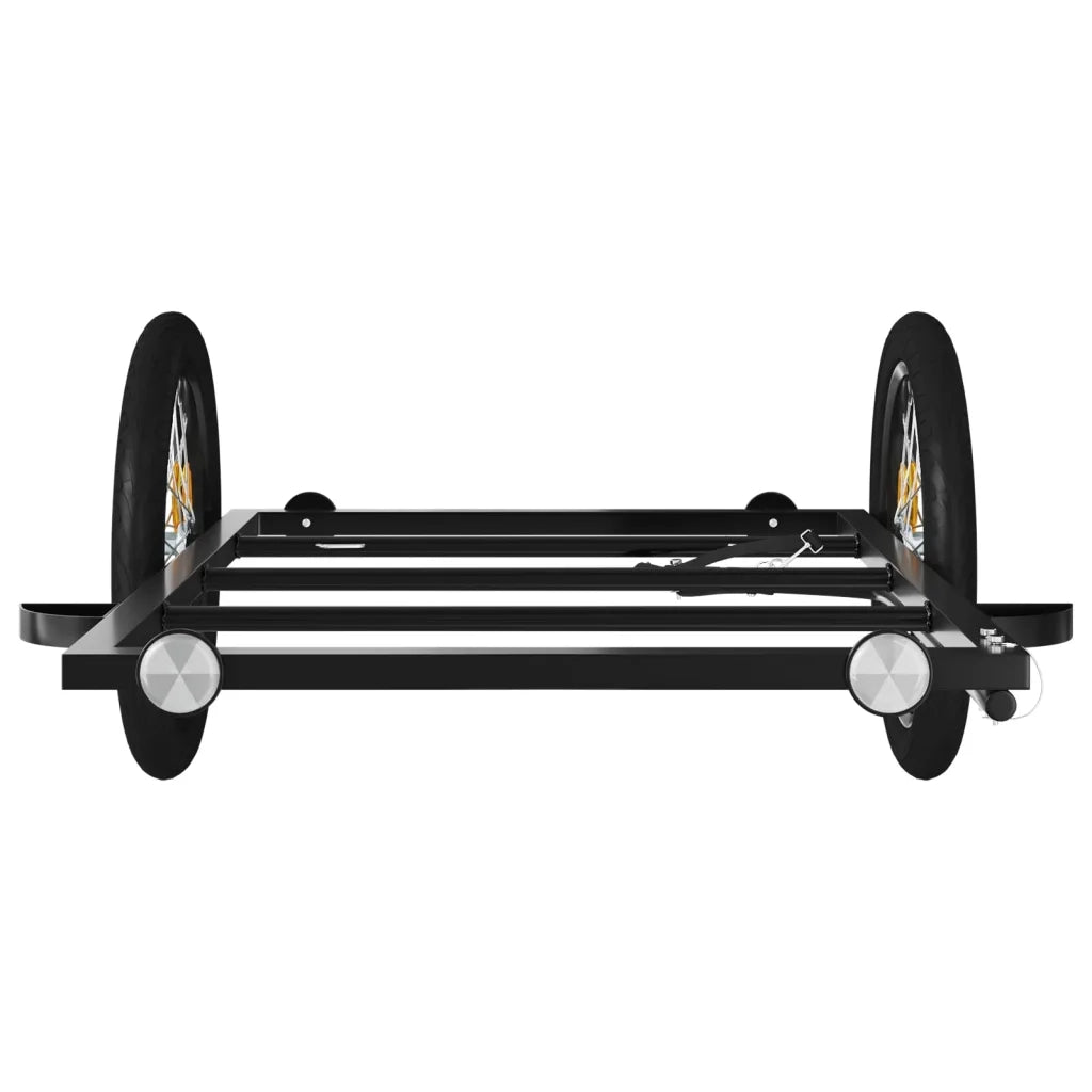 Rimorchio da Bici Nero 135x68x37 cm in Ferro CFW2782012