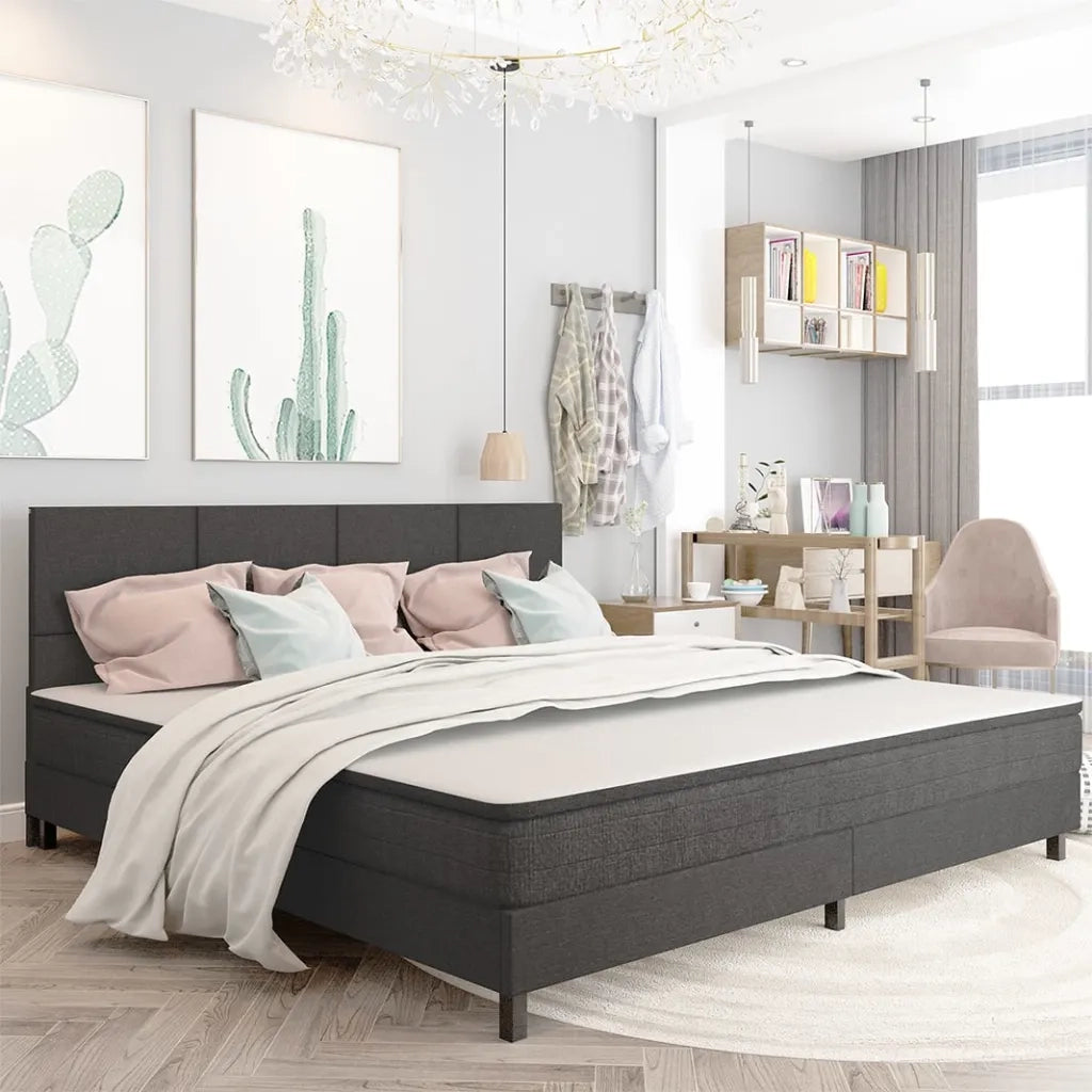 Testiera | Testata Letto Grigio Scuro in Tessuto 200x200 cm