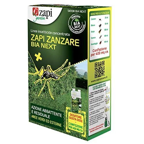 ZAPI BIA-NEXT-250ML Zapi Zanzara Bia Next Insetticida Concentrato per Zanzare Tigre e Comune Mosche Vespe Formiche Scarafaggi Azione Residuale e Abbattente colore Nero