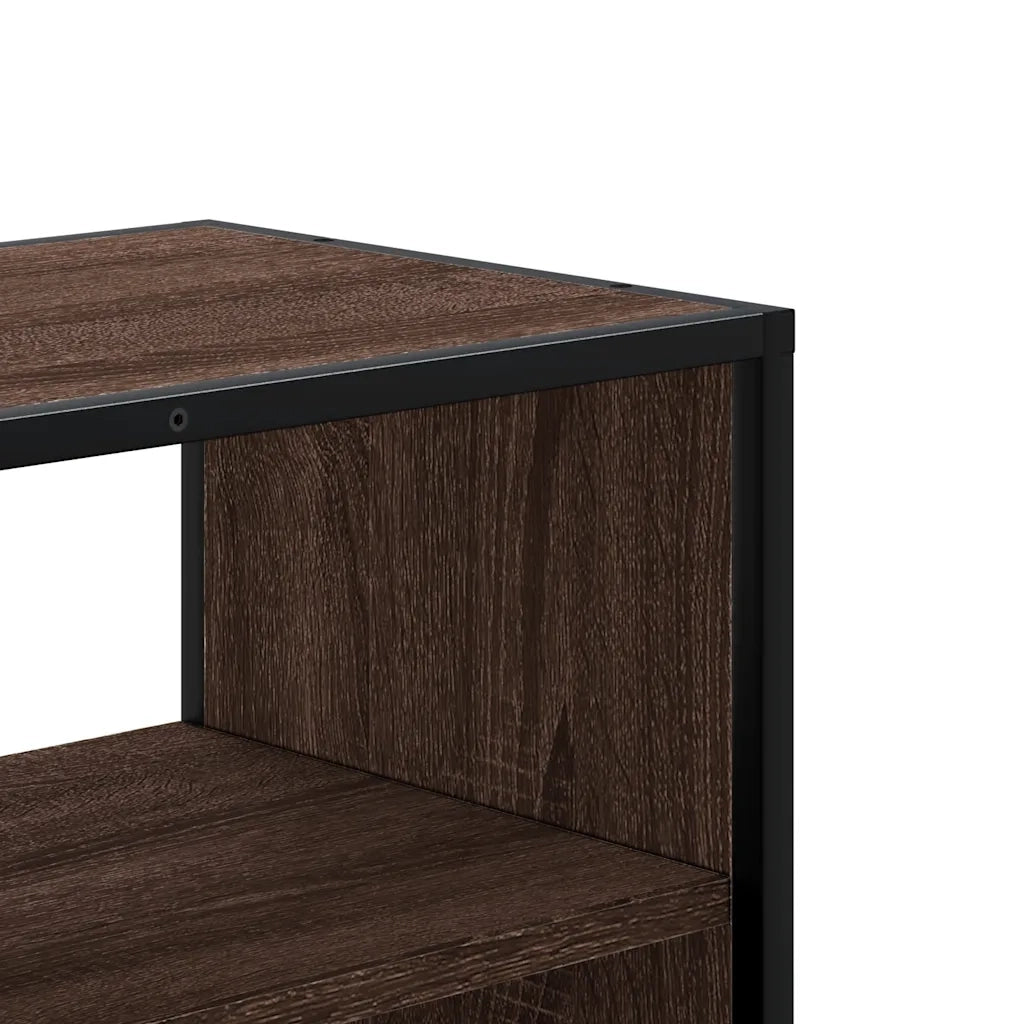 Mobile TV Rovere Marrone 80x31x39,5cm Legno Multistrato Metallo 848923