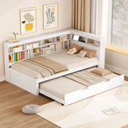 Letto estraibile 90x200 cm con USB e vani contenitore