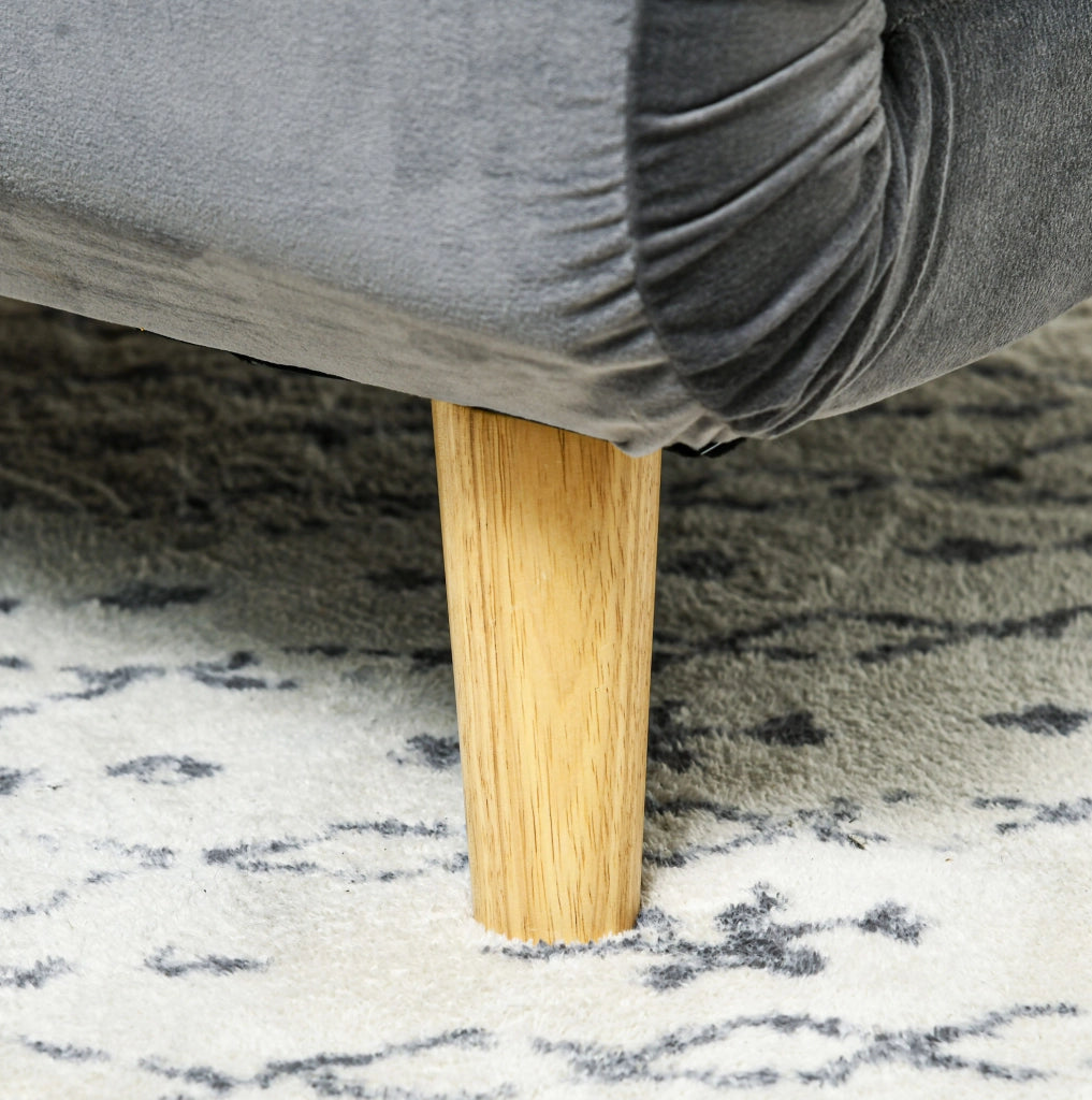 Poltrona letto 2 in 1 grigia con schienale regolabile
