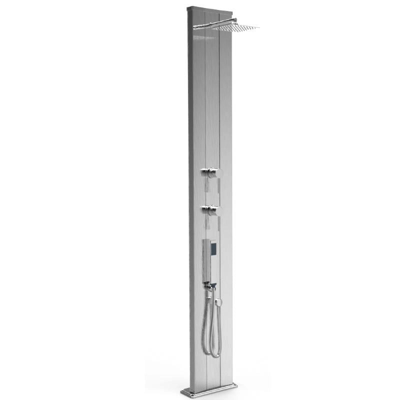 Doccia Solare In Alluminio Dada S 40 Litri Con Doccetta Estribile E Miscelatore Colore Inox Paint Cv-D440/9007