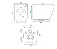 Vaso Wc Sospeso Rea Julio Black Matt