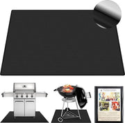 Matte per pavimento resistente al calore, 100 x 150 cm, resistente al fuoco fino a 1800°C, tappeto per griglia, protezione pavimento, tappeto per esterno, mat mat per barbecue a gas e carbone