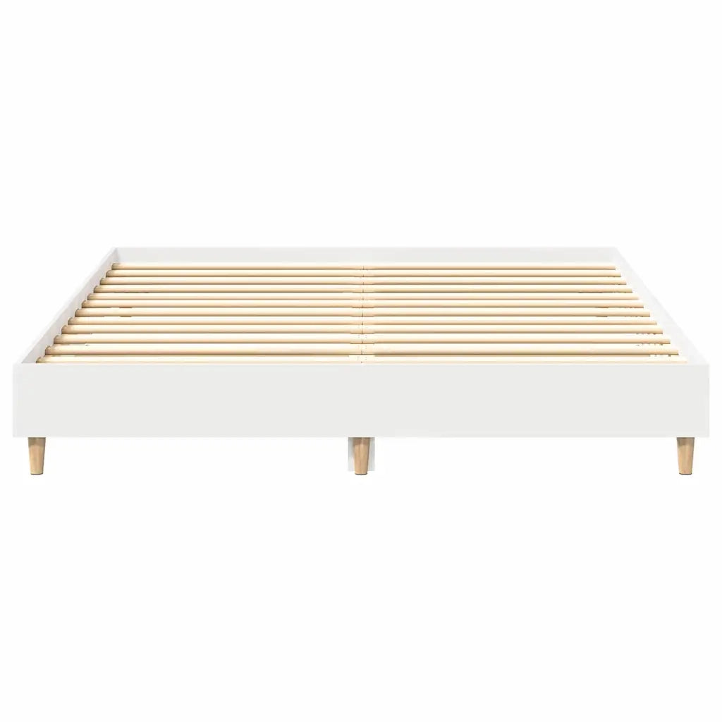 Struttura del letto 2 pcs Bianco 152 x 203 cm Legno multistrato 3402867