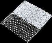 Tessuto di Pizzo di Cristallo da 2 Yards con Luce e Stampa a Pizzo con Ricami di Cristallo e Tessuto di Pizzo Elasticizzato in Bianco con Ricami di Cristallo