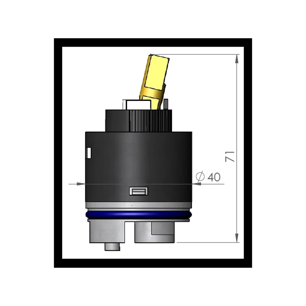 Cartuccia di Ricambio Ø 40 mm per Miscelatore Nobili – RCR438