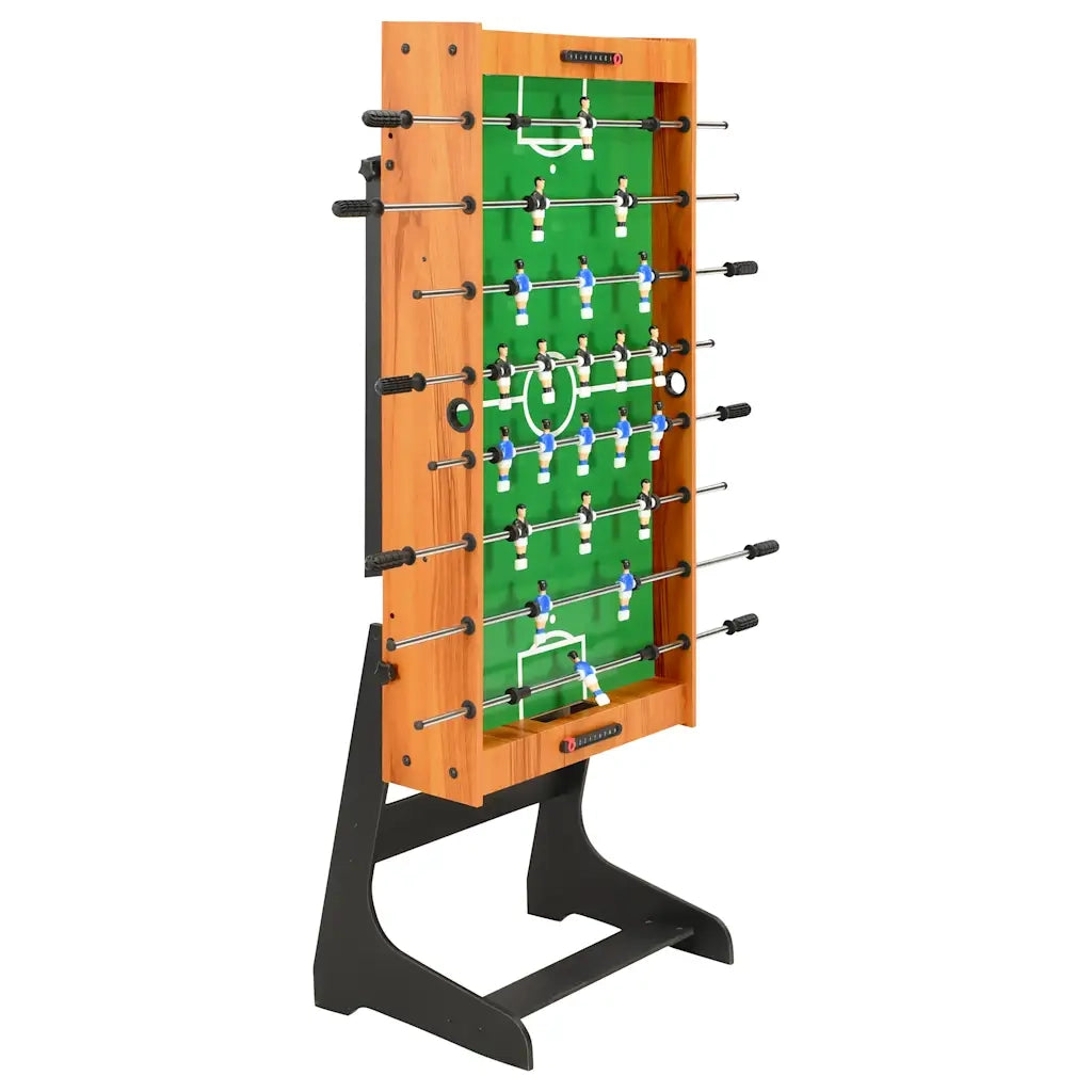 Calcio Balilla Pieghevole 121x61x80 cm Marrone Chiaro cod mxl 72764