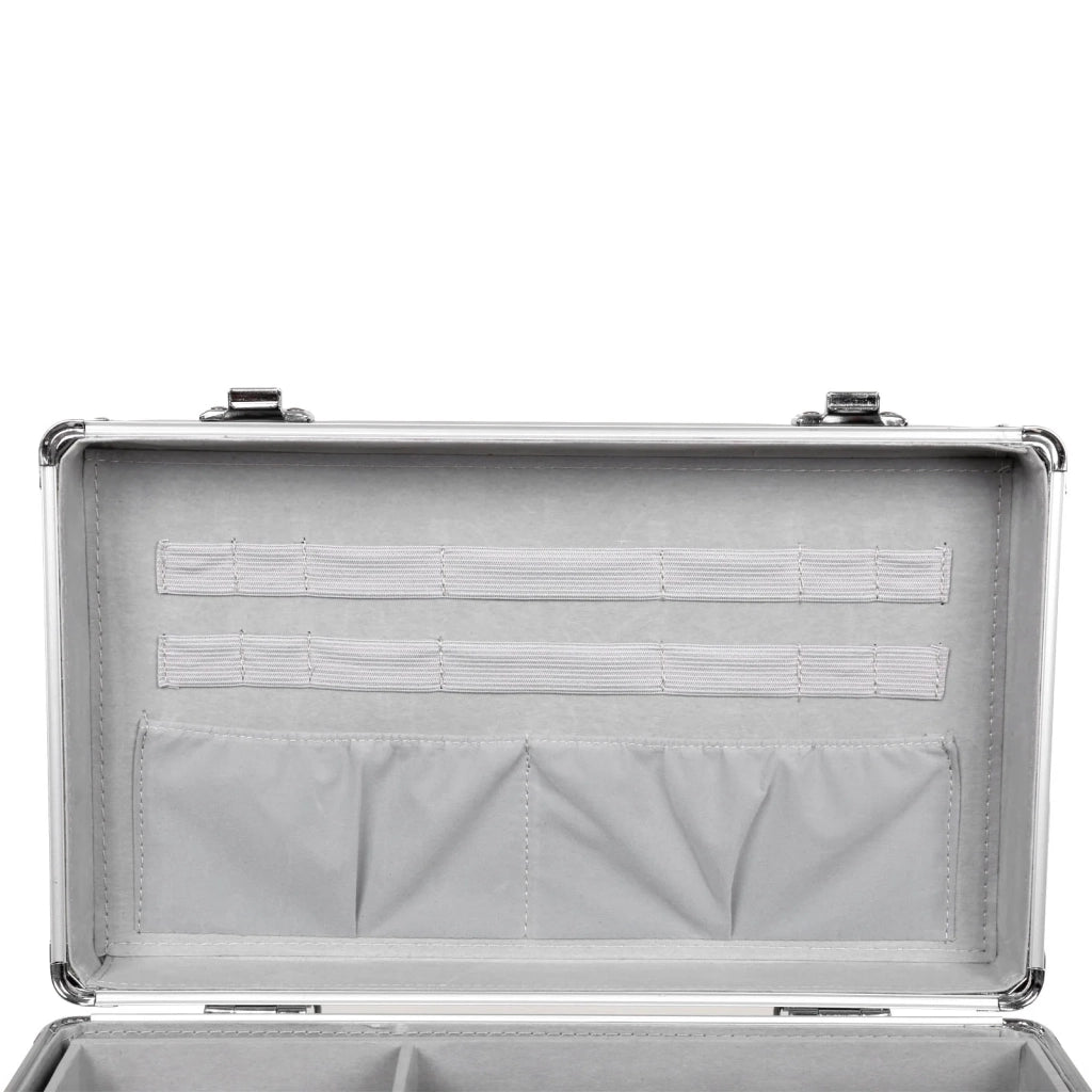 Portapillole portatile per medicinali di primo soccorso con tracolla per il trasporto di farmaci e maniglia per il trasporto barre in alluminio ABS argentate 12_0001637