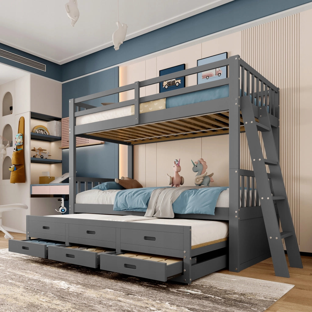 Letto a castello 90x200 - Xylo - Grigio