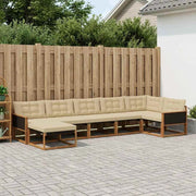 Set di divani da esterno 7 pz Naturale e Beige 3381561