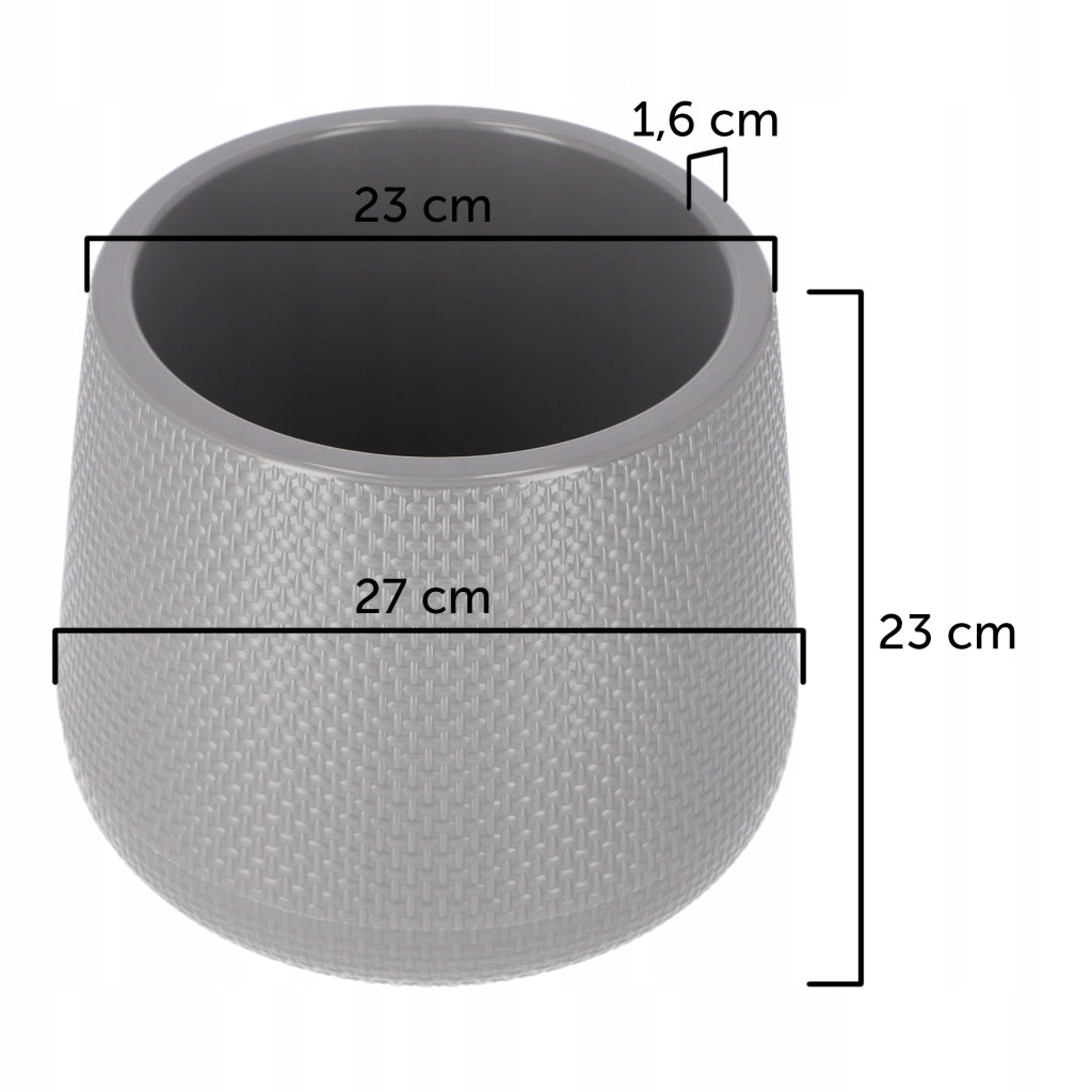 Vaso da fiori KADAX con supporto, 23 cm, coperchio in sughero, beige.