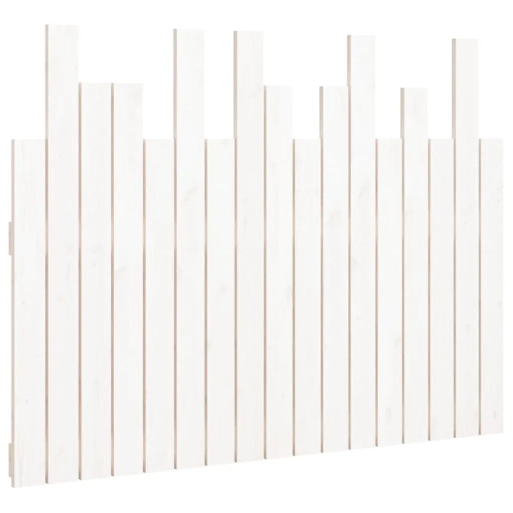 Testiera da Parete Bianca 108x3x80 cm in Legno Massello di Pino cod mxl 51680