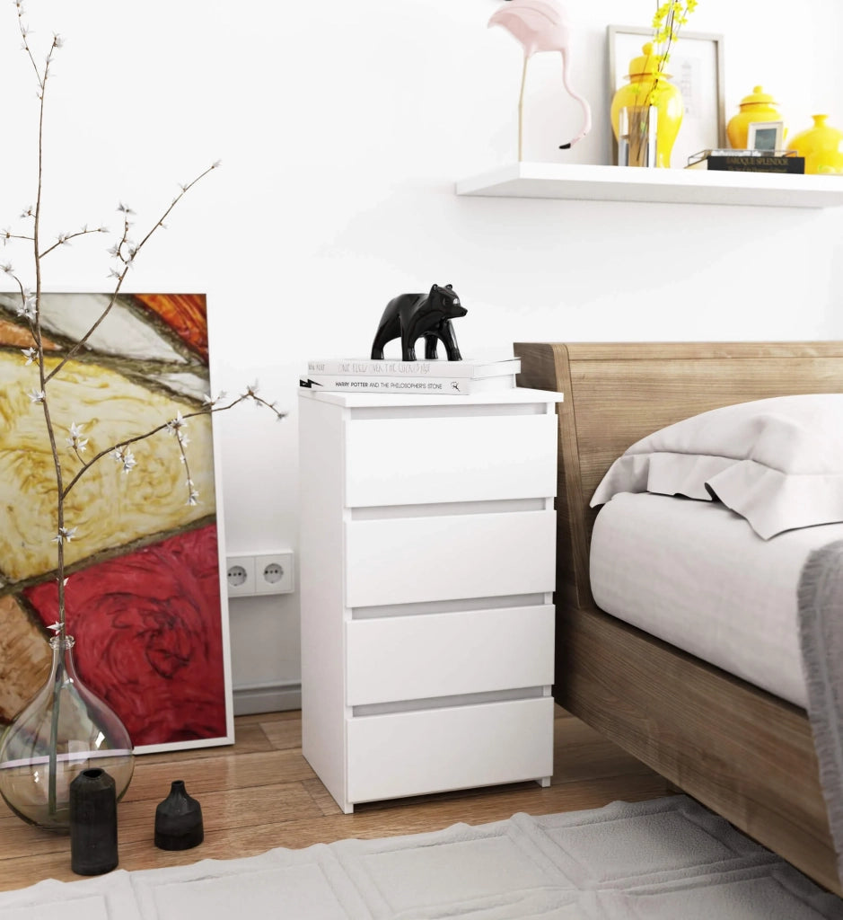 Cassettiera AKORD CL4 Cassettiera Bianca 40 cm 4 cassetti 40x35x74 cm