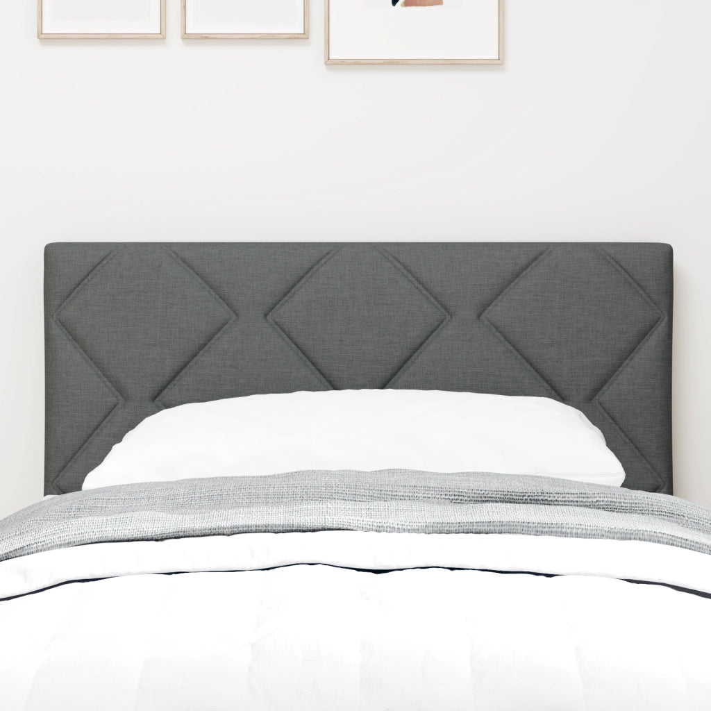 Testata LED  Design Blocchi di Diamante Grigio Scuro 80 cm Tessuto