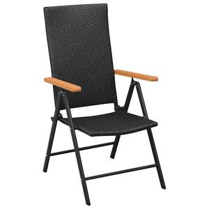 Set da Pranzo da Giardino 3 pz Nero e Marrone cod mxl 43913