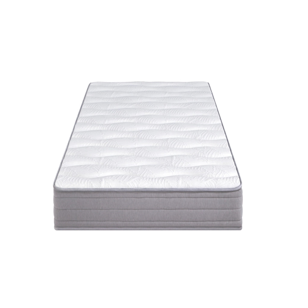 Letto imbottito 90x200 cm in lino beige con luce LED, porta USB e contenitore idraulico