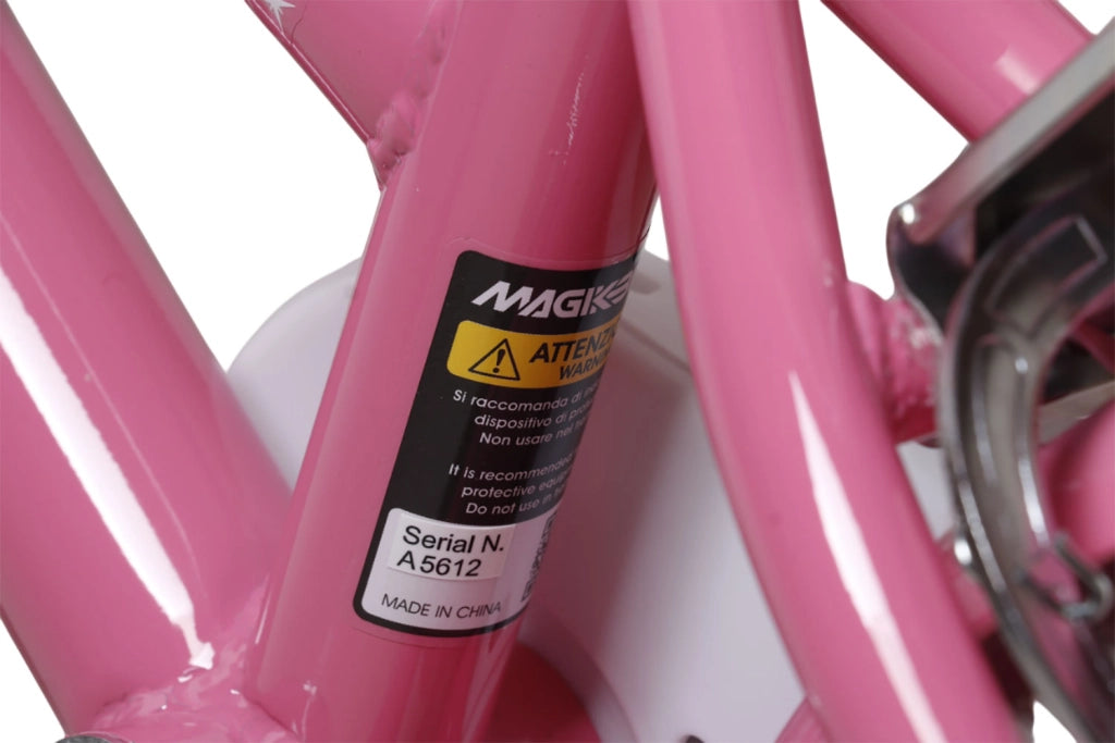 Bicicletta per Bambine Unicorn 12 Pollici con Stabilizzatori Bauletto e Cestino Rosa Rosa