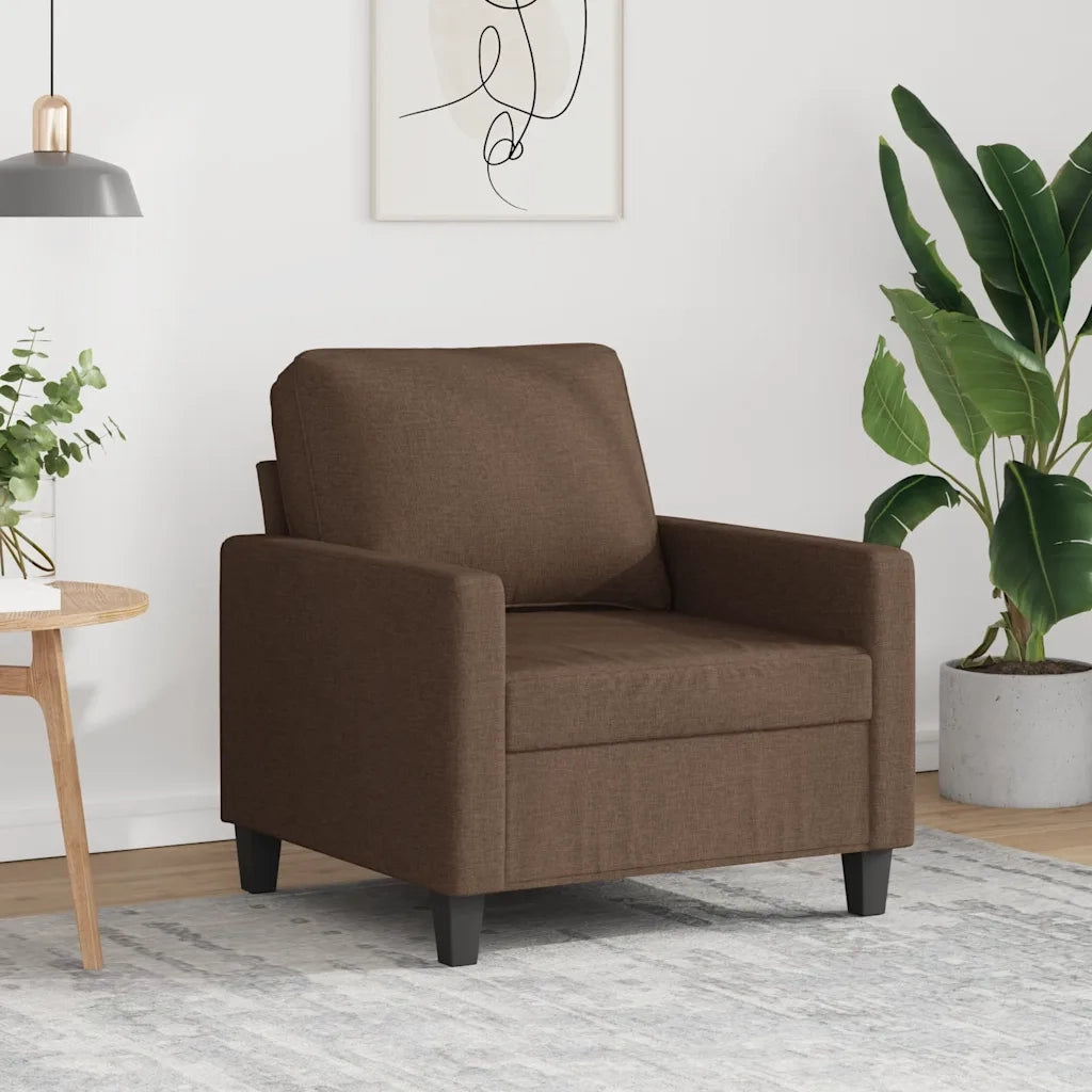 Poltrona-Divano Sedia-Poltroncina Marrone 60 cm in Tessuto 751631