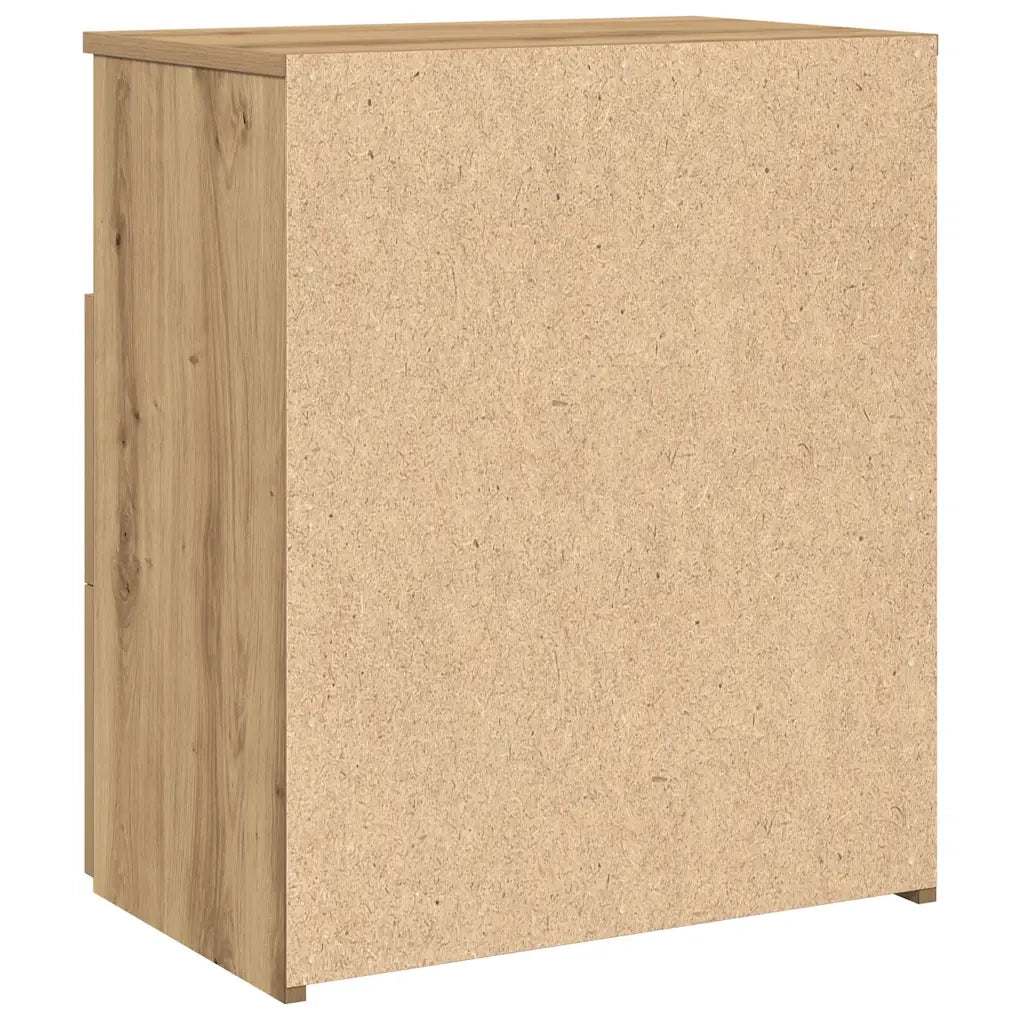 Comodino-Tavolino da notte Rovere Artigianale 50x32x60 cm in Legno Multistrato