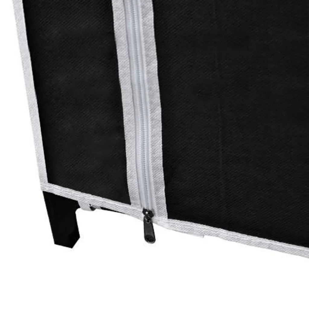 Armadio Guardaroba Pieghevole Nero 110 x 45 x 175 cm 60719