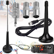 Antenna radio FM telescopica indoor - Antenna radio digitale indoor - Base magnetica - 3 adattatori - Cavo di estensione 3m