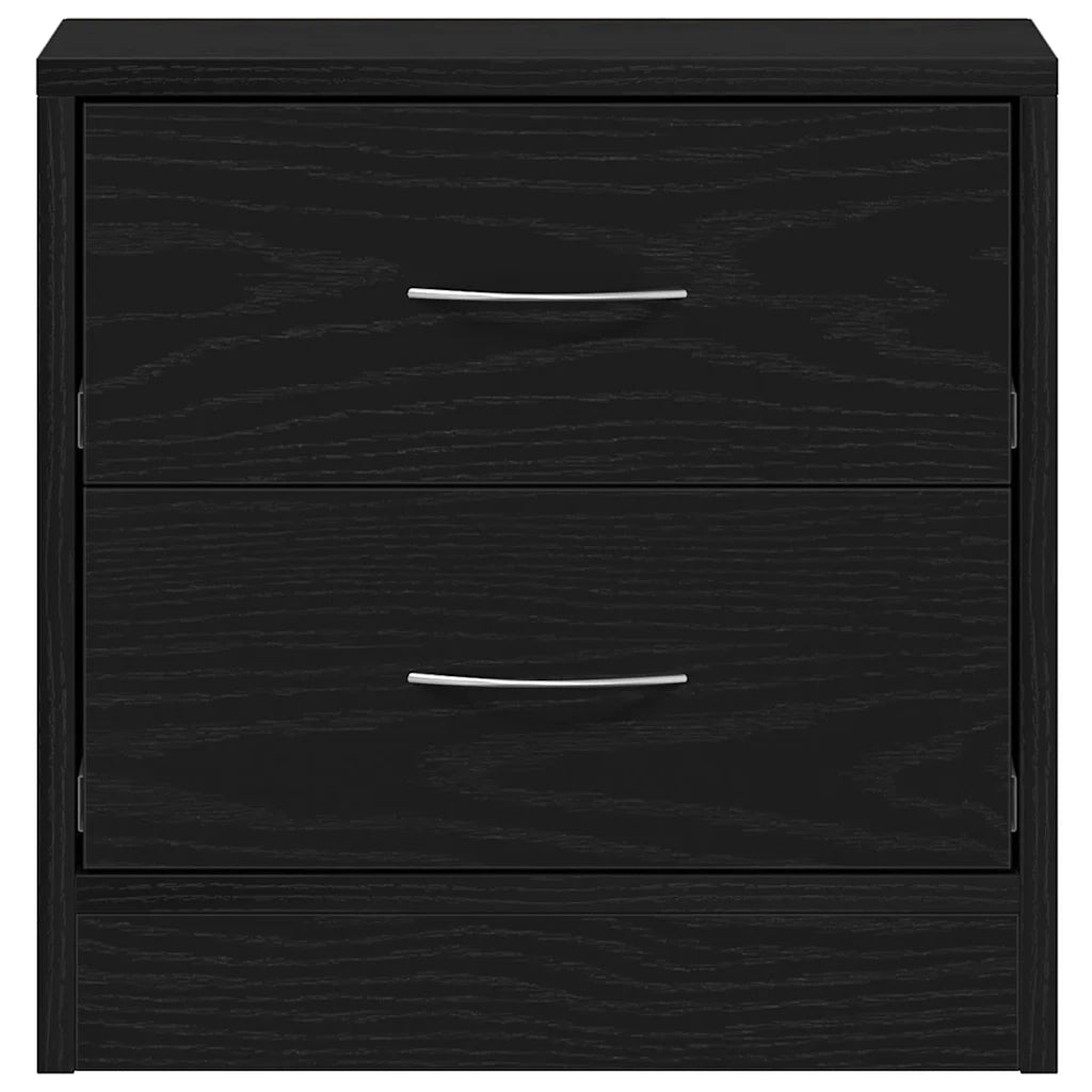 vidaXL Comodino Rovere Nero 40x30x40 cm in Legno Multistrato