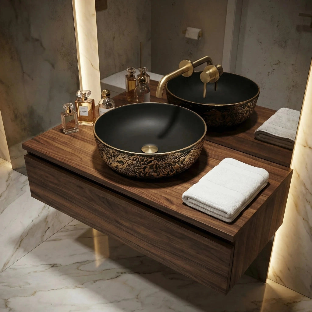 Lavabo Da Appoggio Rea Babilon Gold