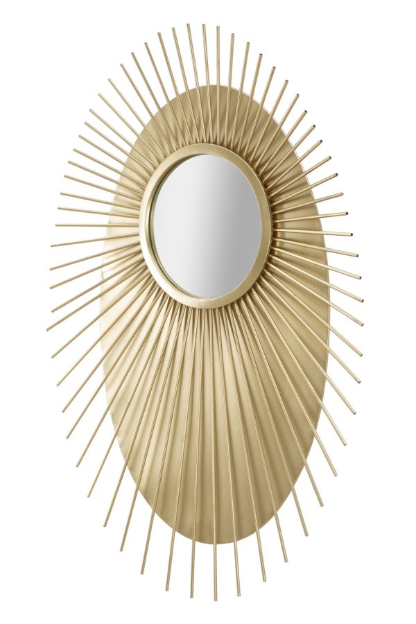 Specchio Eye Glam 75x8x110,5 cm in Ferro e MDF Oro