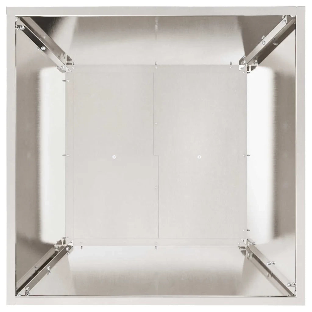 Vaso da giardino Argento 50 x 50 x 15 cm Acciaio inossidabile 873832
