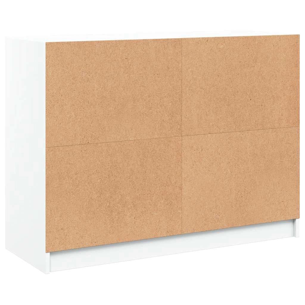 Buffet credenza cassettiera mobiletto mobile contenitore organizer per cucina soggiorno salotto 102 x 37 x 75,5 cm legno ingegnerizzato bianco 02_0030176