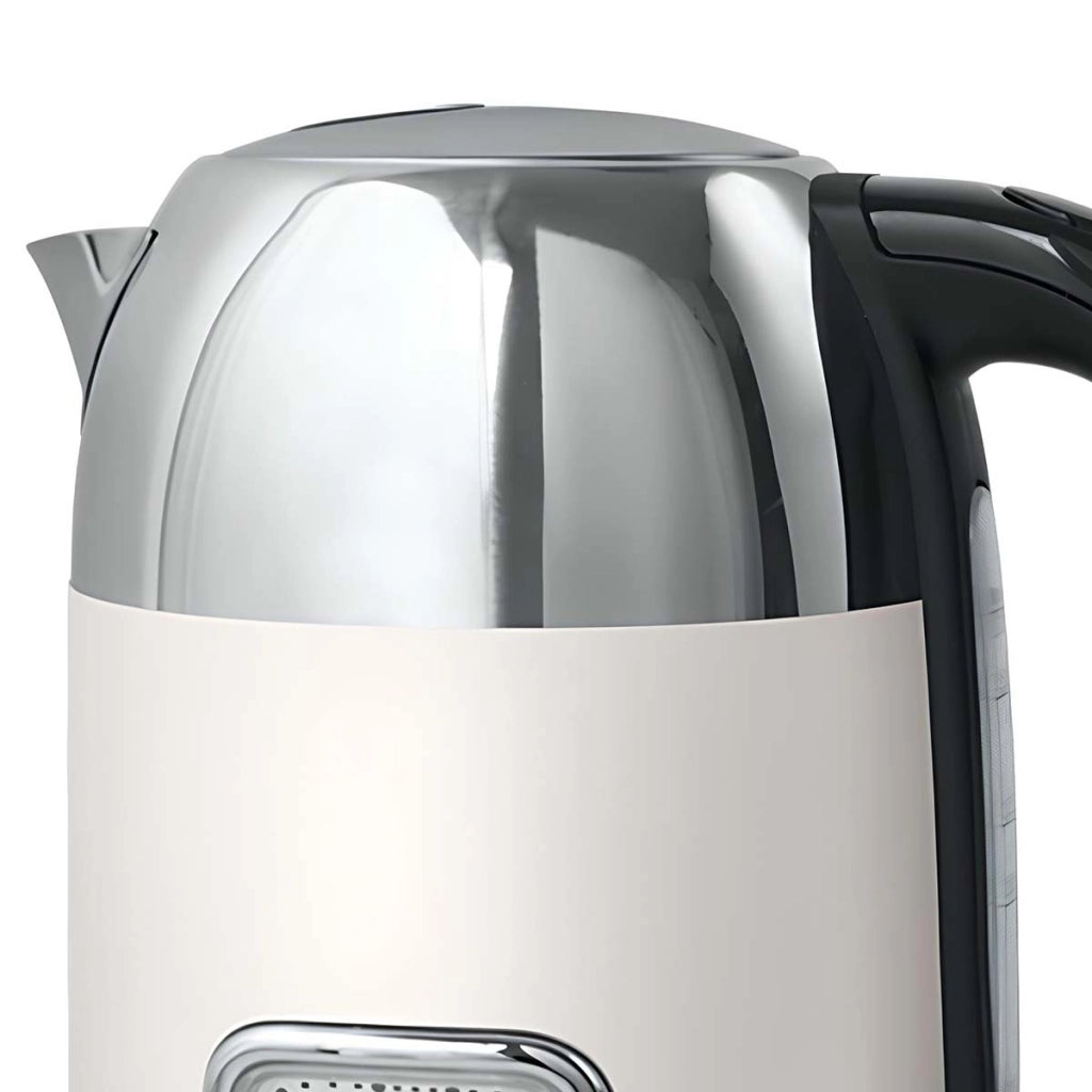 Bollitore Elettrico 1.7L 2200W in Acciaio Inossidabile con Termometro Bianco Muse