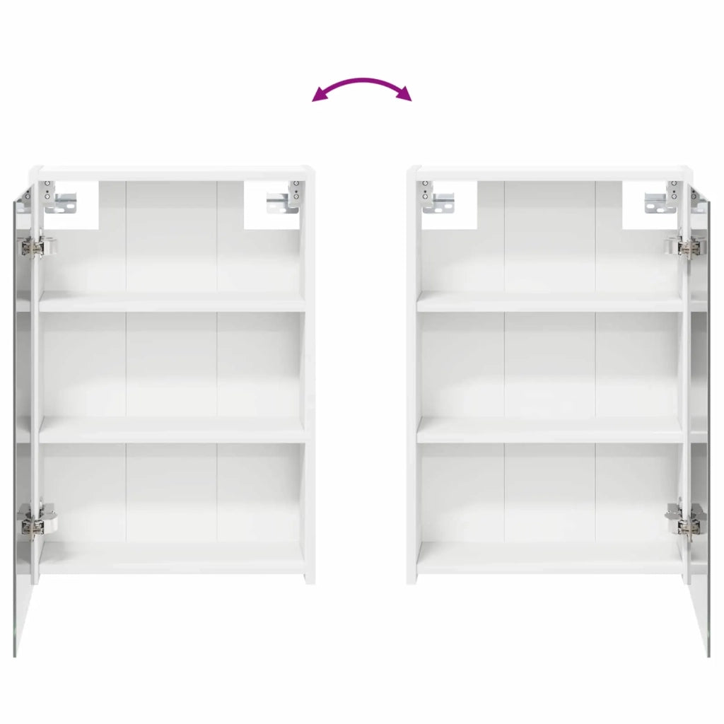 Mobiletto per specchio da bagno Bianco 43 x 16 x 62.5 cm