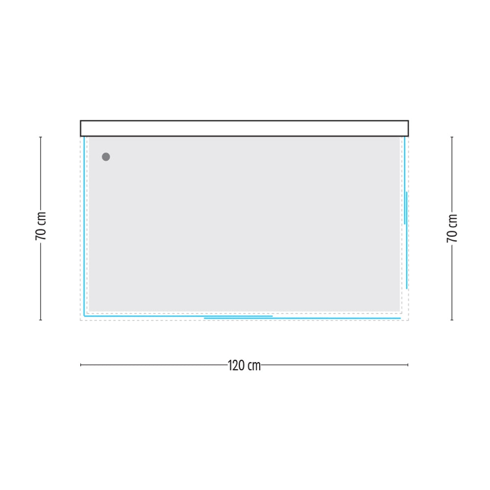 Ogomondo box cabina doccia corner 3 lati cristallo temprato trasparente 70x120x70
