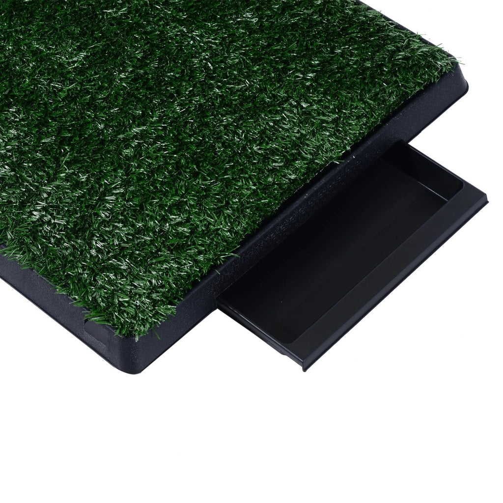 Vasca Erba Artificiale per Cani con Vassoio Estraibile ¨C zephmum ¨C 51x63x6 cm Verde